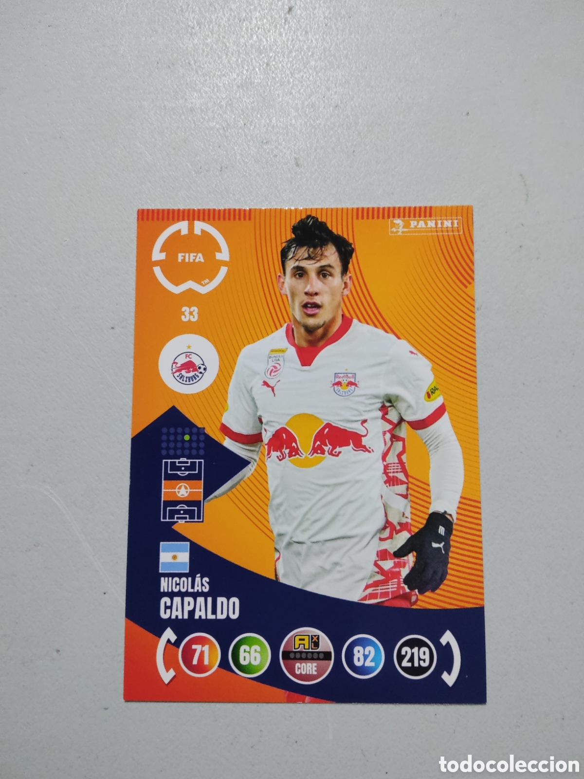 Cromos de f&uacute;tbol: 33 NICOLAS CAPALDO SALZBURG MUNDIAL DE CLUBES ADRENALYN 2025