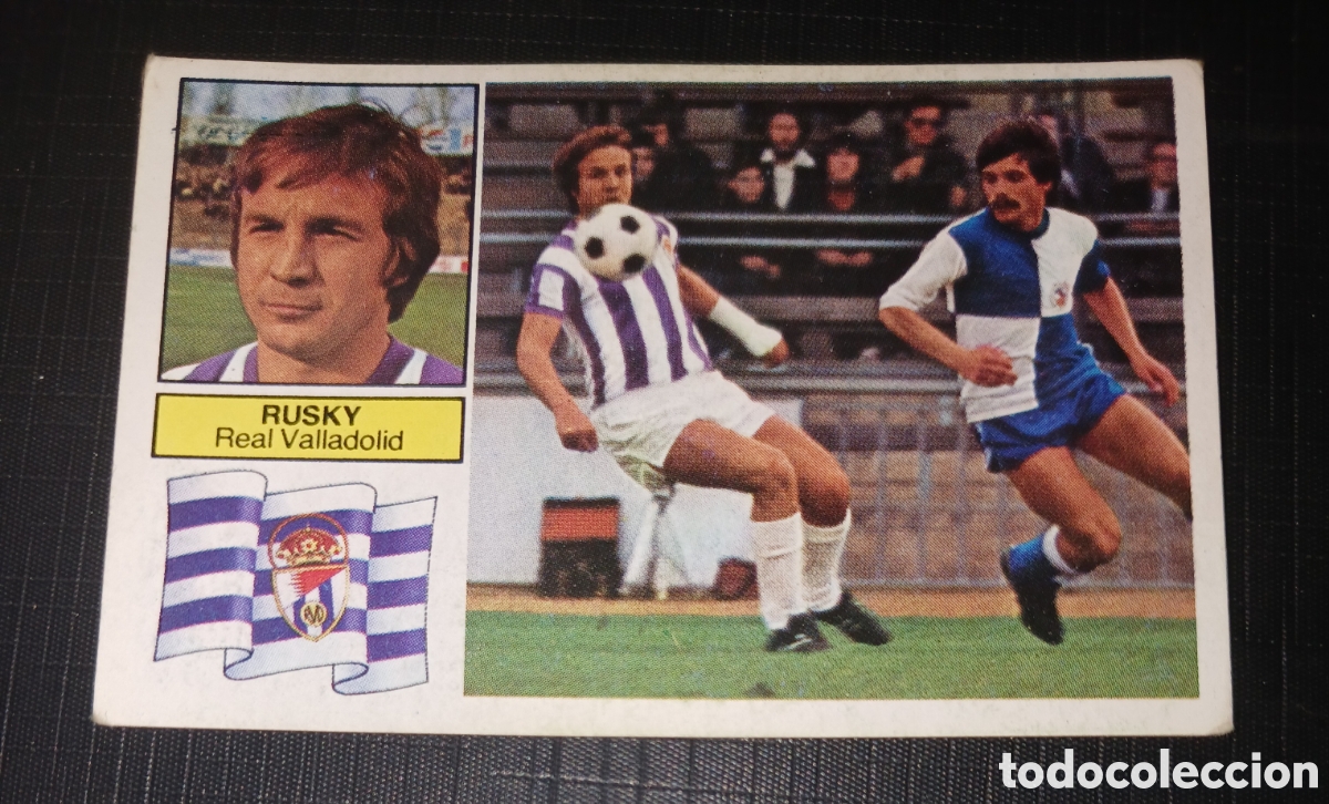 Cromos de f&uacute;tbol: Cromo Rusky Real Valladolid Ed. Este Liga 1982 1983 82-83 Sin pegar, nunca pegado