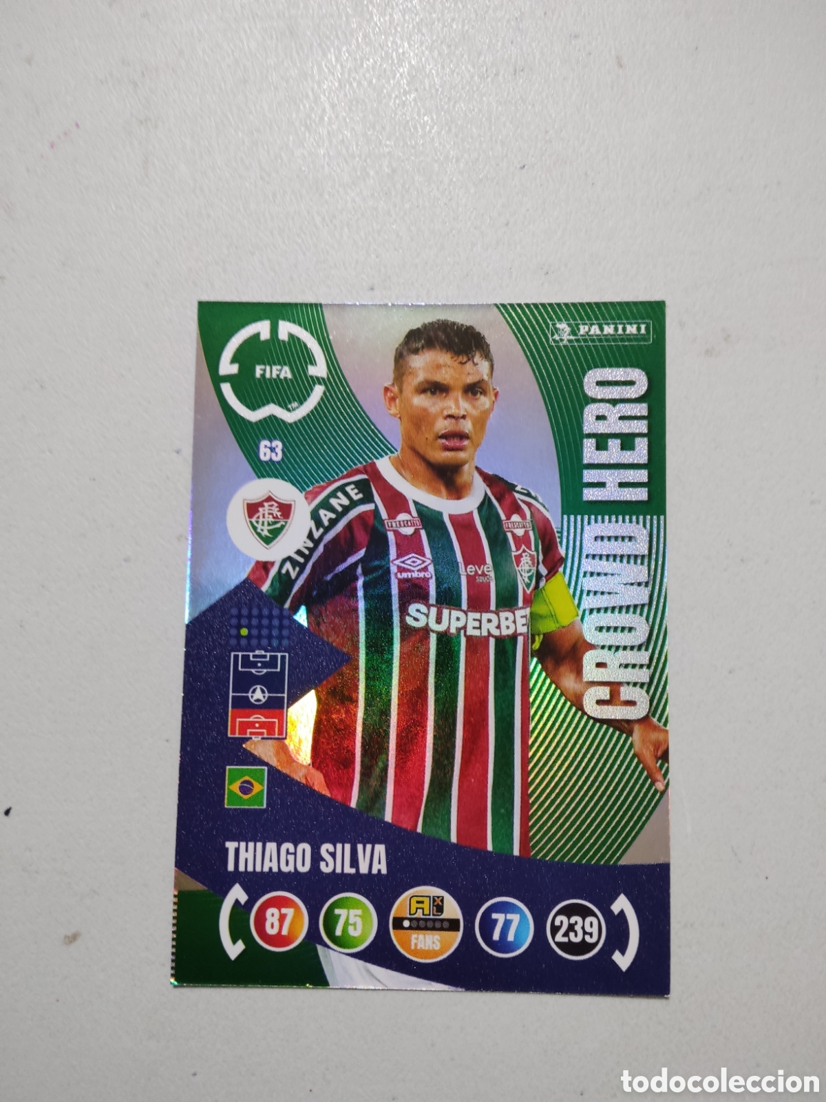 Cromos de f&uacute;tbol: 63 THIAGO SILVA CROWD HERO FLUMINENSE MUNDIAL DE CLUBES ADRENALYN 2025