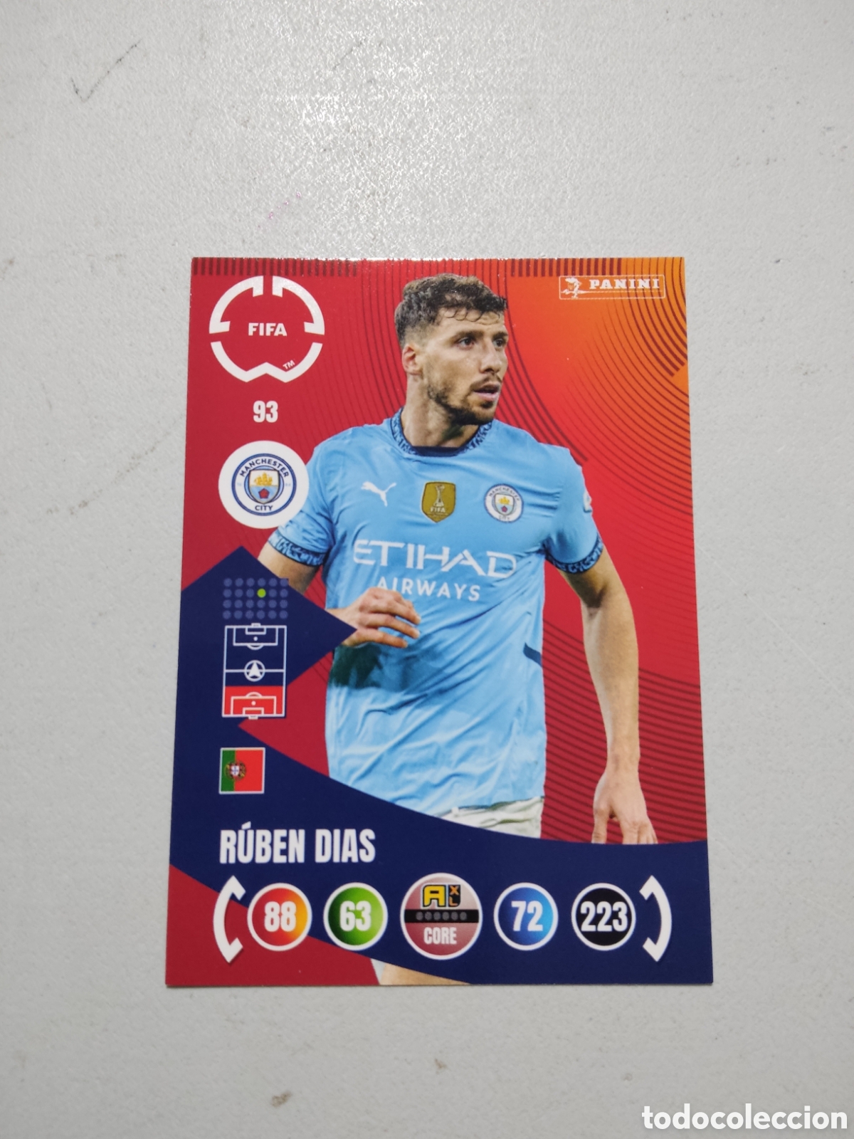 Cromos de f&uacute;tbol: 93 RUBEN DIAS MANCHESTER CITY MUNDIAL DE CLUBES ADRENALYN 2025