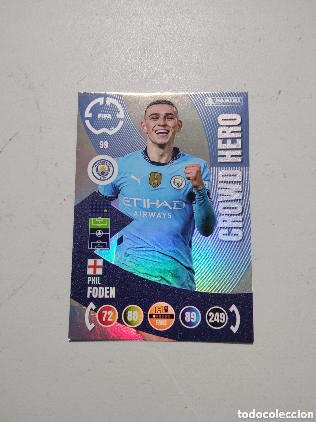 Cromos de f&uacute;tbol: 99 PHIL FODEN MANCHESTER CITY CROWD HERO MUNDIAL DE CLUBES ADRENALYN 2025