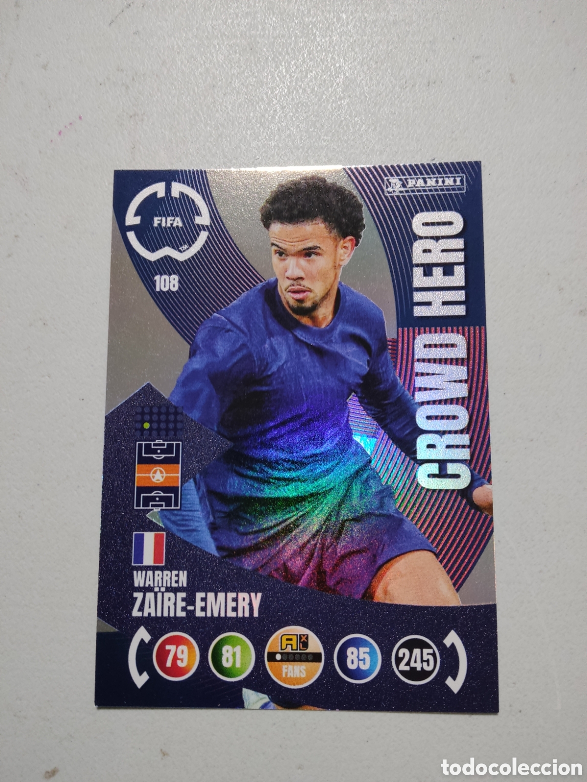 Cromos de f&uacute;tbol: 108 WARREN ZAIRE EMERY CROWD HERO PSG MUNDIAL DE CLUBES ADRENALYN 2025