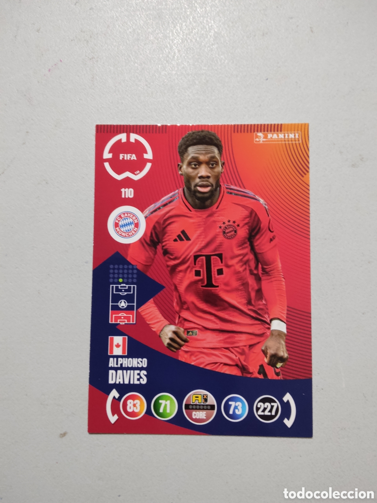 Cromos de f&uacute;tbol: 110 ALPHONSO DAVIES BAYERN MUNICH MUNDIAL DE CLUBES ADRENALYN 2025