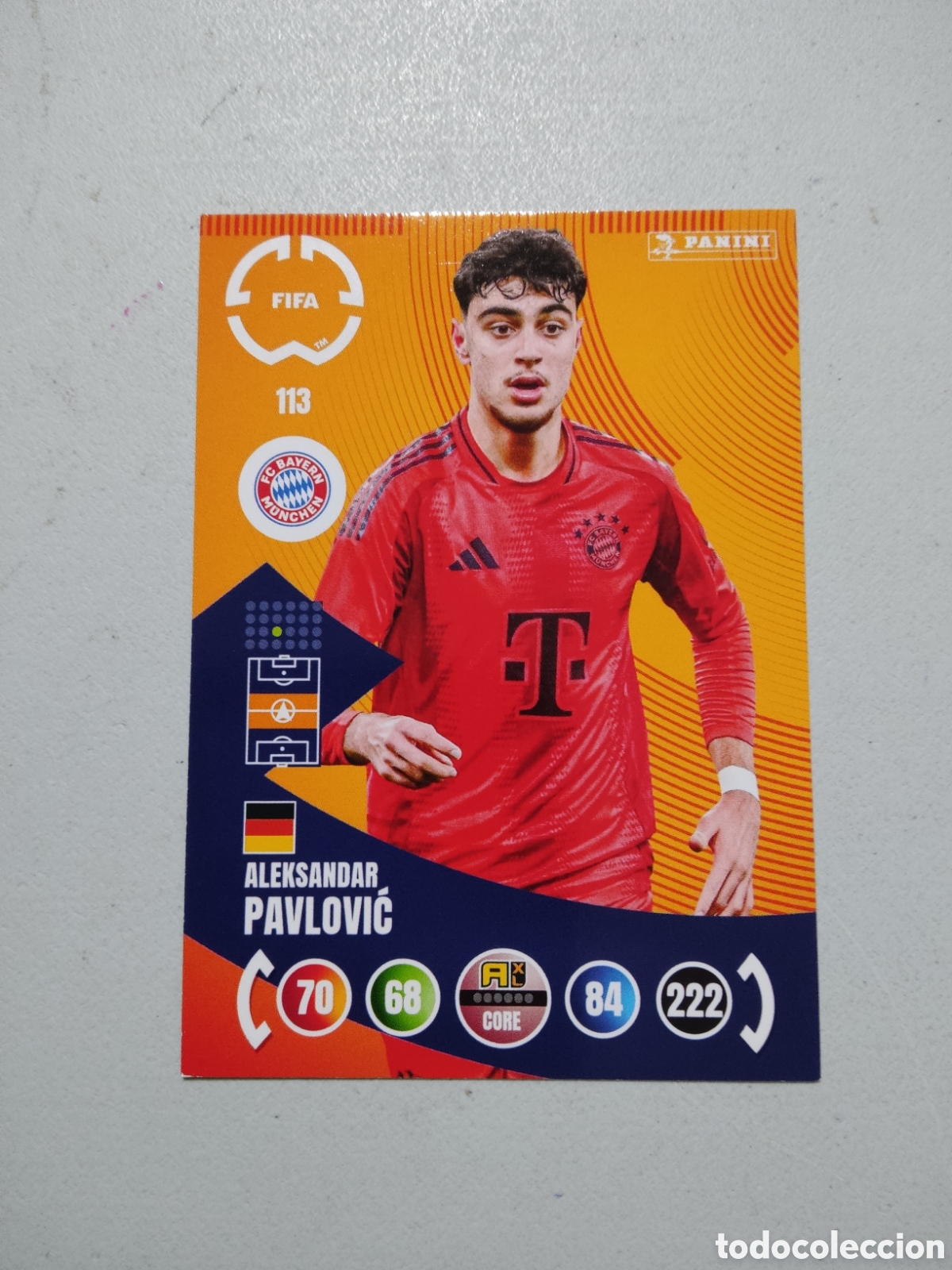 Cromos de f&uacute;tbol: 113 ALEKSANDAR PAVLOVIC BAYERN MUNICH MUNDIAL DE CLUBES ADRENALYN 2025