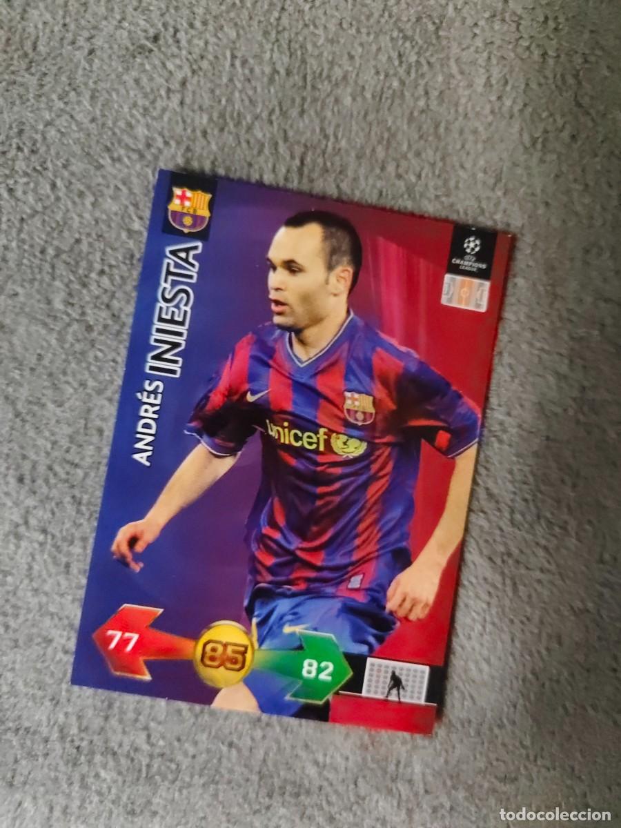 Cromos de f&uacute;tbol: SUPER STRIKES 2009 10 ANDR&Eacute;S INIESTA FC BARCELONA ADRENALYN PANINI CHAMPIONS LEAGUE 09 2010 AAO