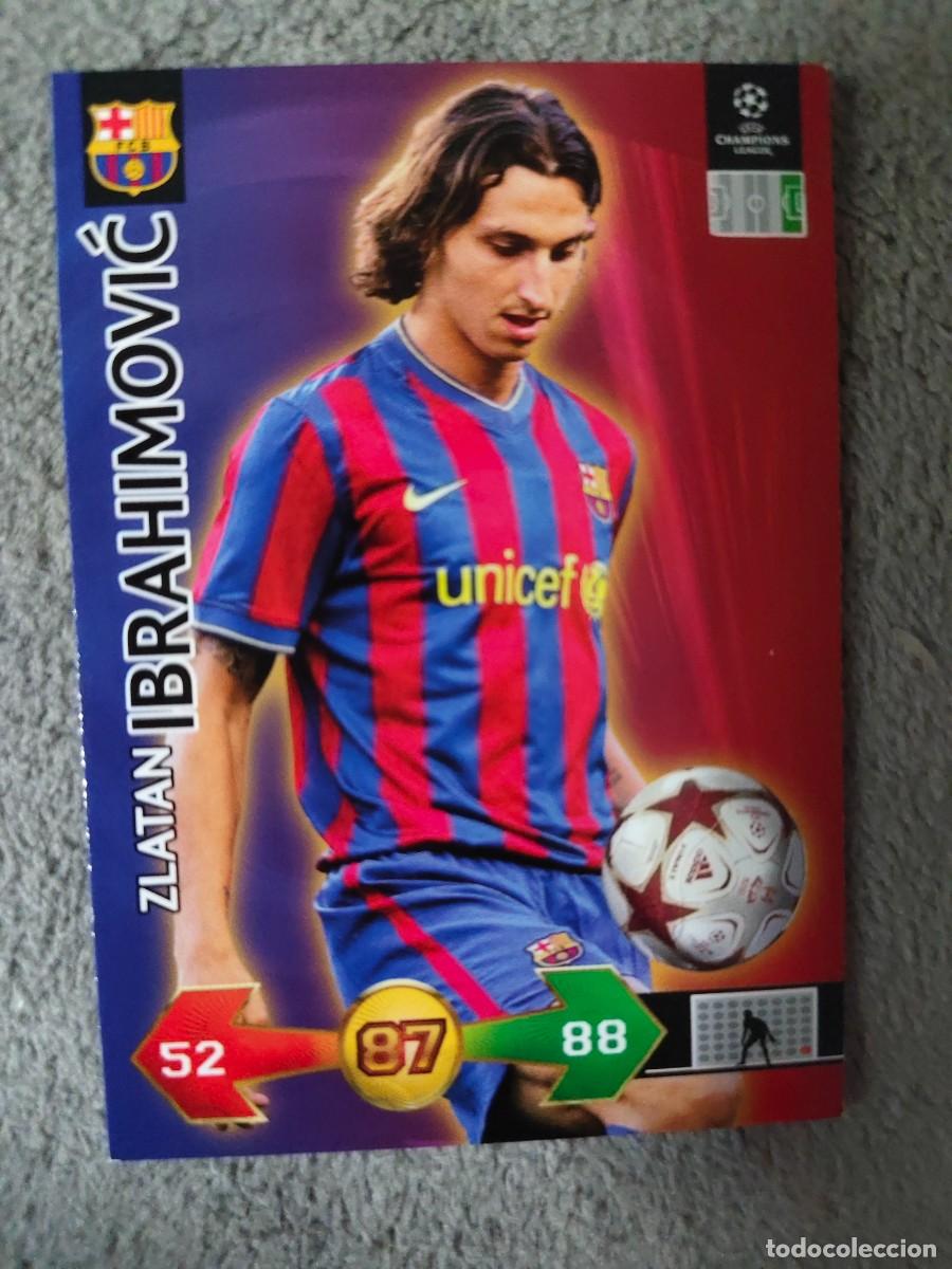 Cromos de f&uacute;tbol: SUPER STRIKES 2009 10 ZLATAN IBRAHIMOVIC FC BARCELONA ADRENALYN PANINI CHAMPIONS LEAGUE 09 2010 AAO