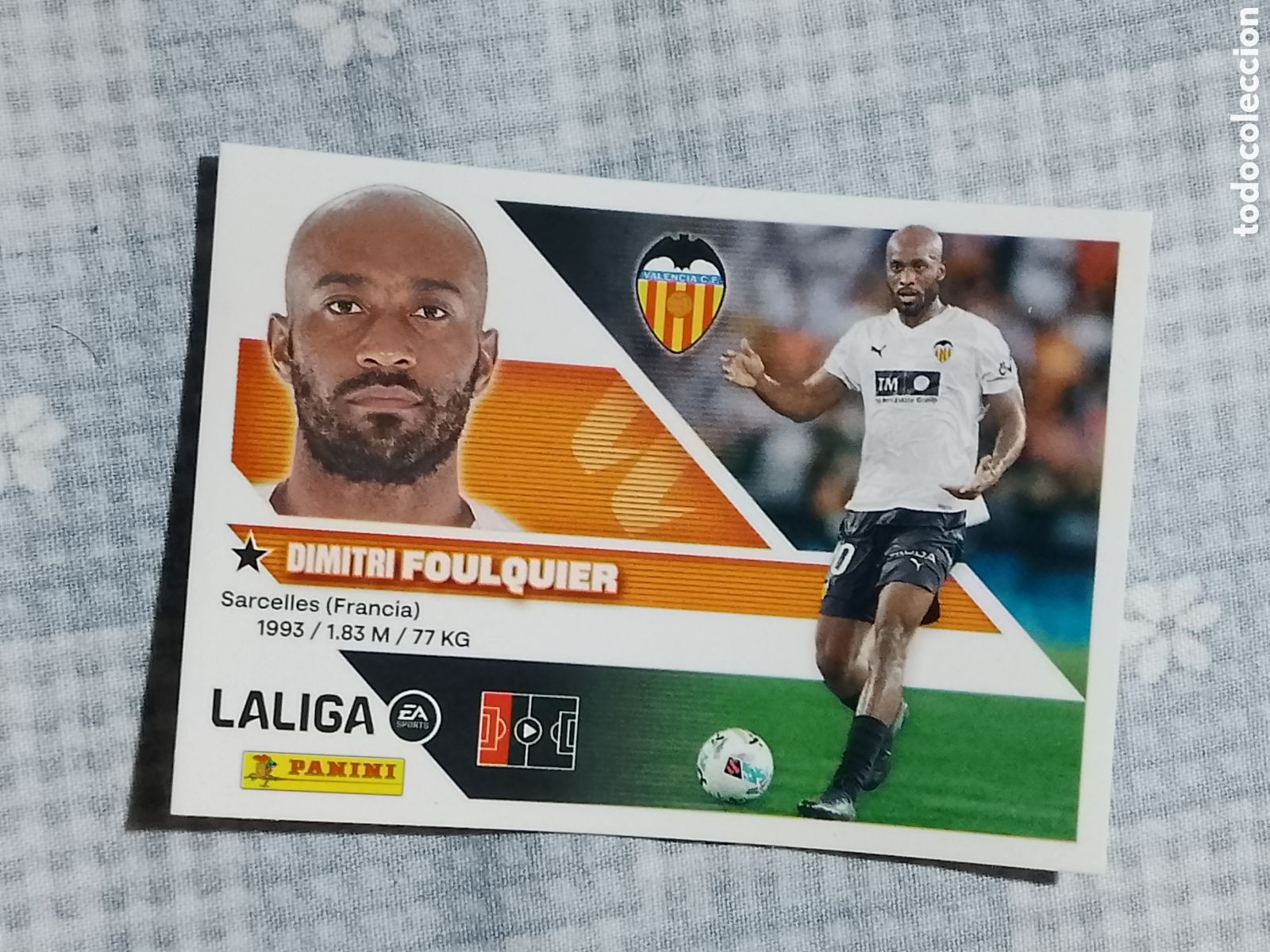 Fu&szlig;ball-Sticker: DIMITRI FOULQUIER - VALENCIA C.F. . LA LIGA 26 27 . CROMO N 5 PANINI ESTE 2026 2027 - LALIGA
