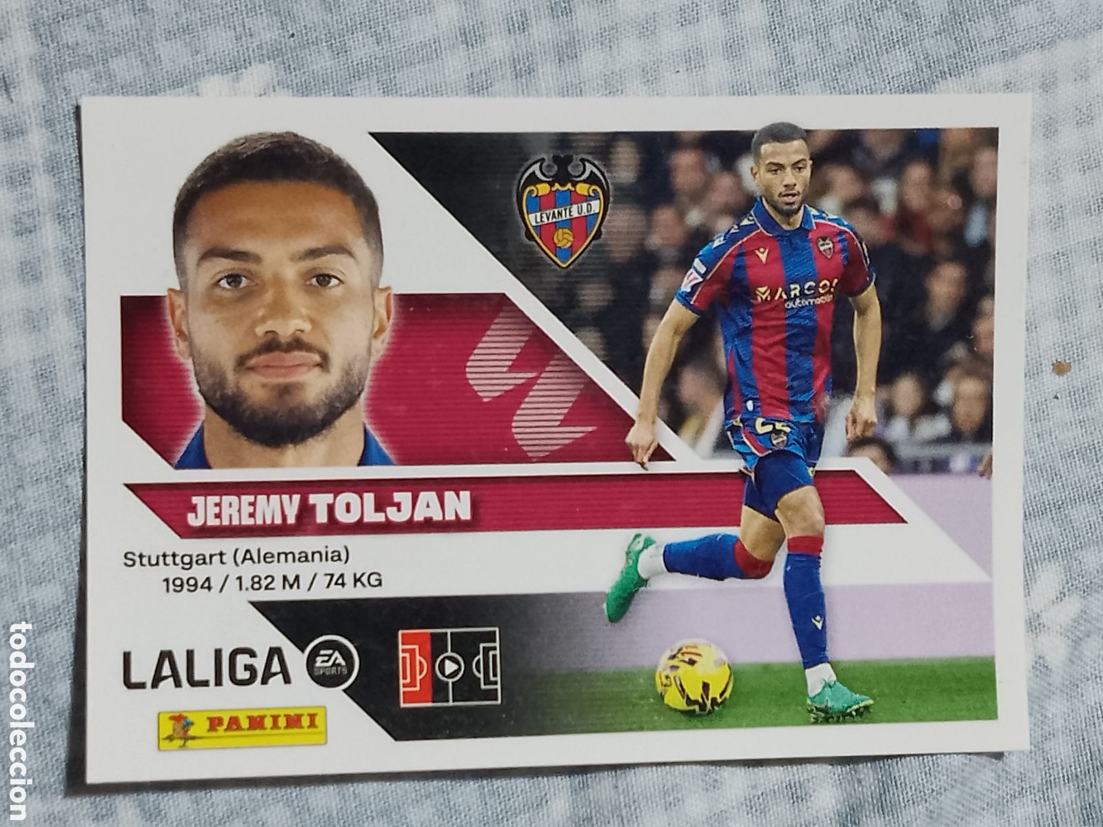 Fu&szlig;ball-Sticker: JEREMY TOLJAN LEVANTE U.D. - LA LIGA 26 27 . CROMO N 5 PANINI ESTE 2026 2027 - LALIGA