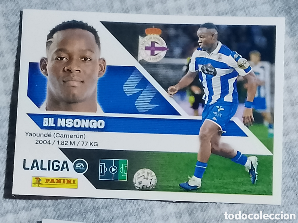 Cromos de f&uacute;tbol: BIL NSONGO - R.C. DEPORTIVO CORU&Ntilde;A. - LA LIGA 26 27 . CROMO N 20 PANINI ESTE 2026 2027 - LALIGA