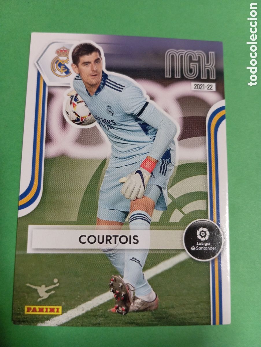Cromos de f&uacute;tbol: Courtois Real Madrid n&deg;218 / PANINI MEGACRACKS 2021/2022