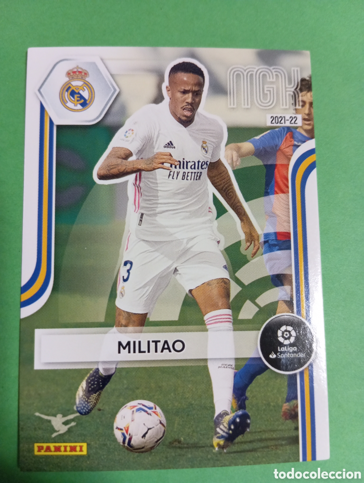 Cromos de f&uacute;tbol: Militao Real Madrid n&deg;222 / PANINI MEGACRACKS 2021/2022