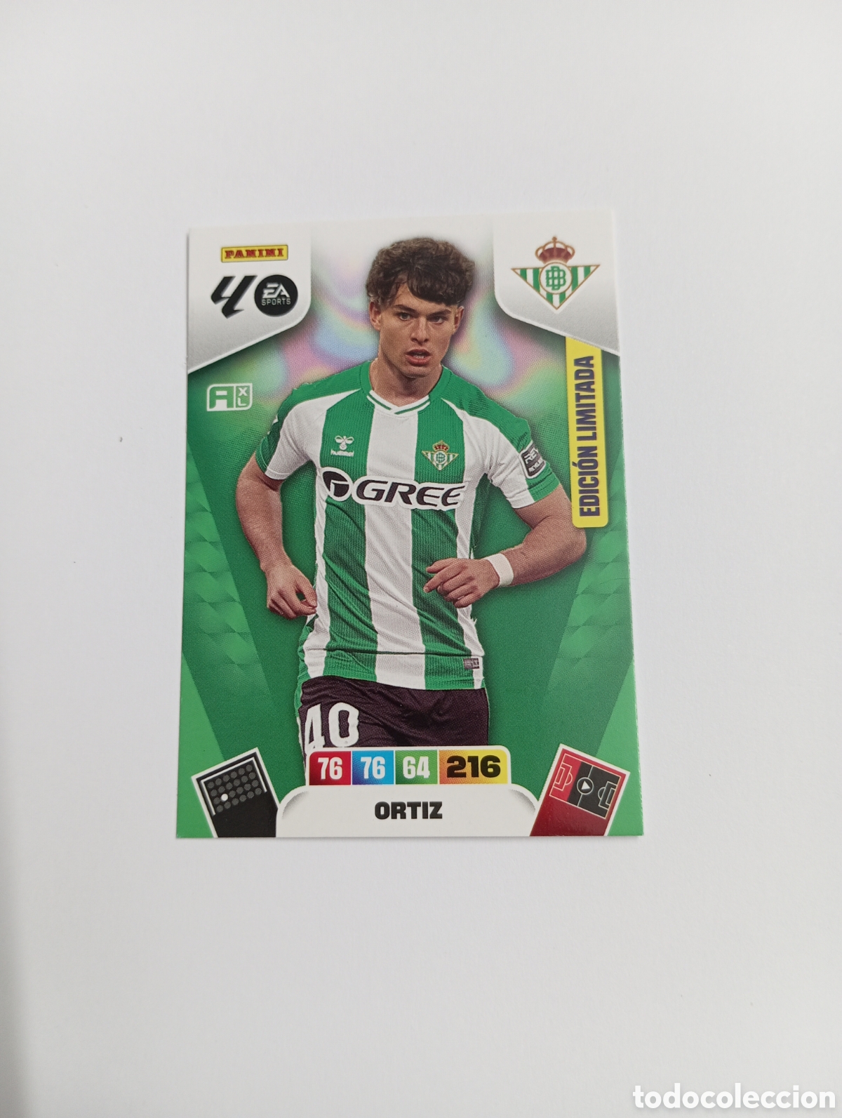 Cromos de f&uacute;tbol: ORTIZ EDICI&Oacute;N LIMITADA BETIS ADRENALYN 2025 2026 PANINI 25 26