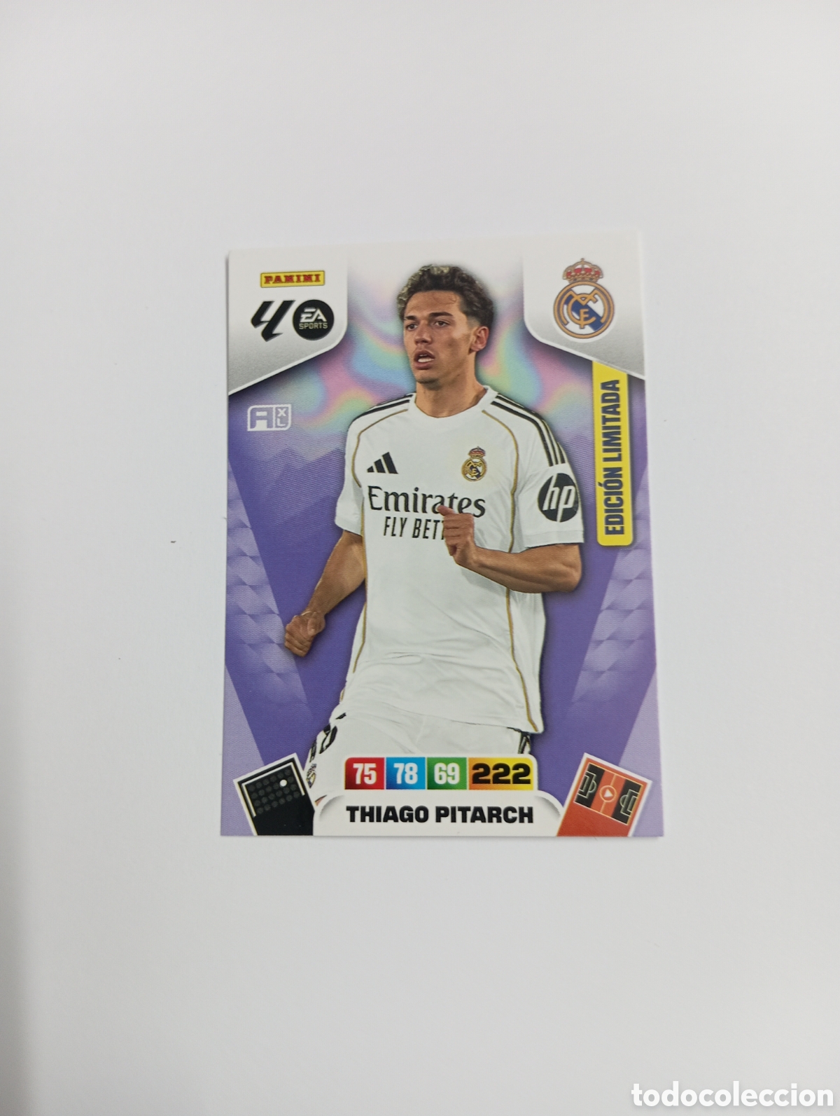 Cromos de f&uacute;tbol: THIAGO PITARCH EDICI&Oacute;N LIMITADA REAL MADRID ADRENALYN 2025 2026 PANINI 25 26