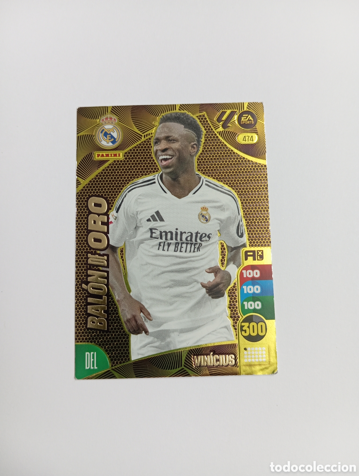 Cromos de f&uacute;tbol: VINICIUS BAL&Oacute;N DE ORO REAL MADRID ADRENALYN XL 2024 2025 PANINI 24 25