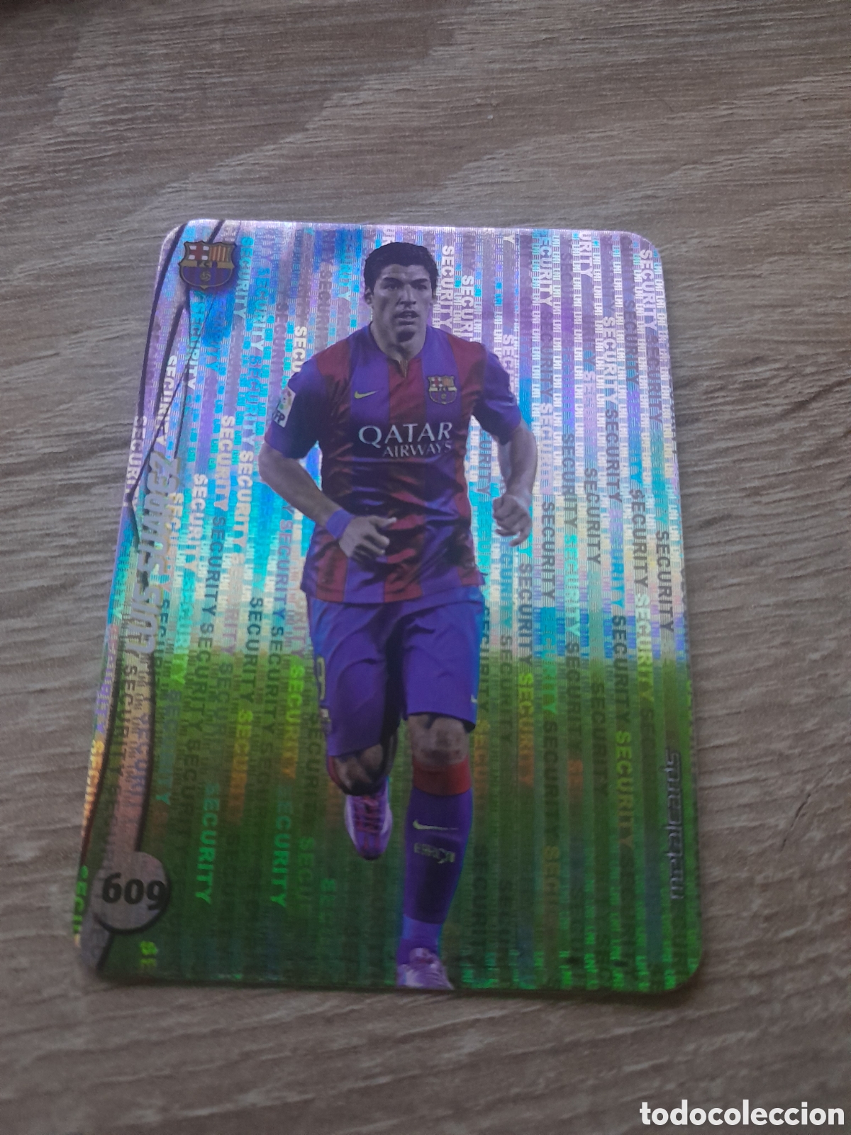 Cromos de f&uacute;tbol: n&ordm; 609 luis suarez mundicromo 2014 2015 security