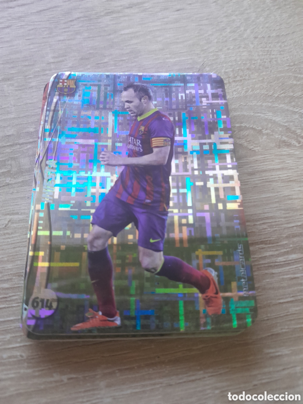 Cromos de f&uacute;tbol: n&ordm; 614 iniesta mundicromo 2014 2015 tetris
