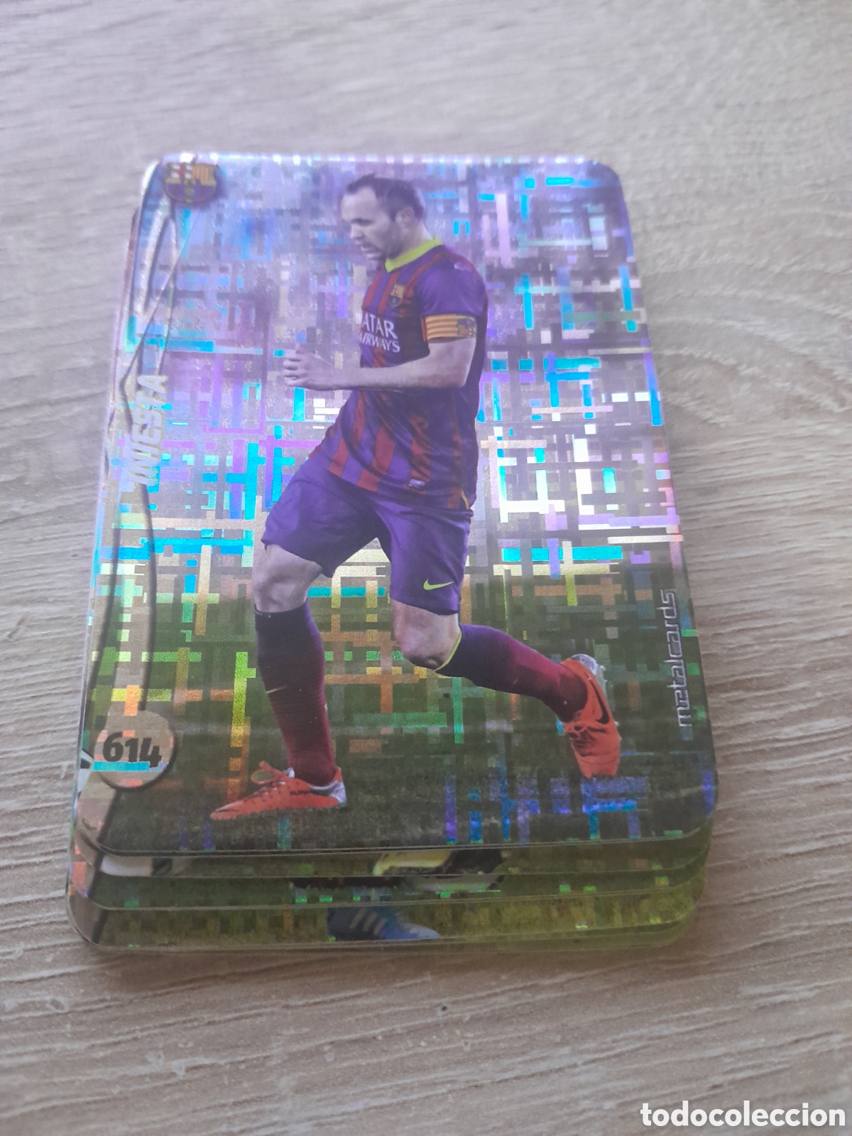 Cromos de f&uacute;tbol: n&ordm; 614 iniesta mundicromo 2014 2015 tetris