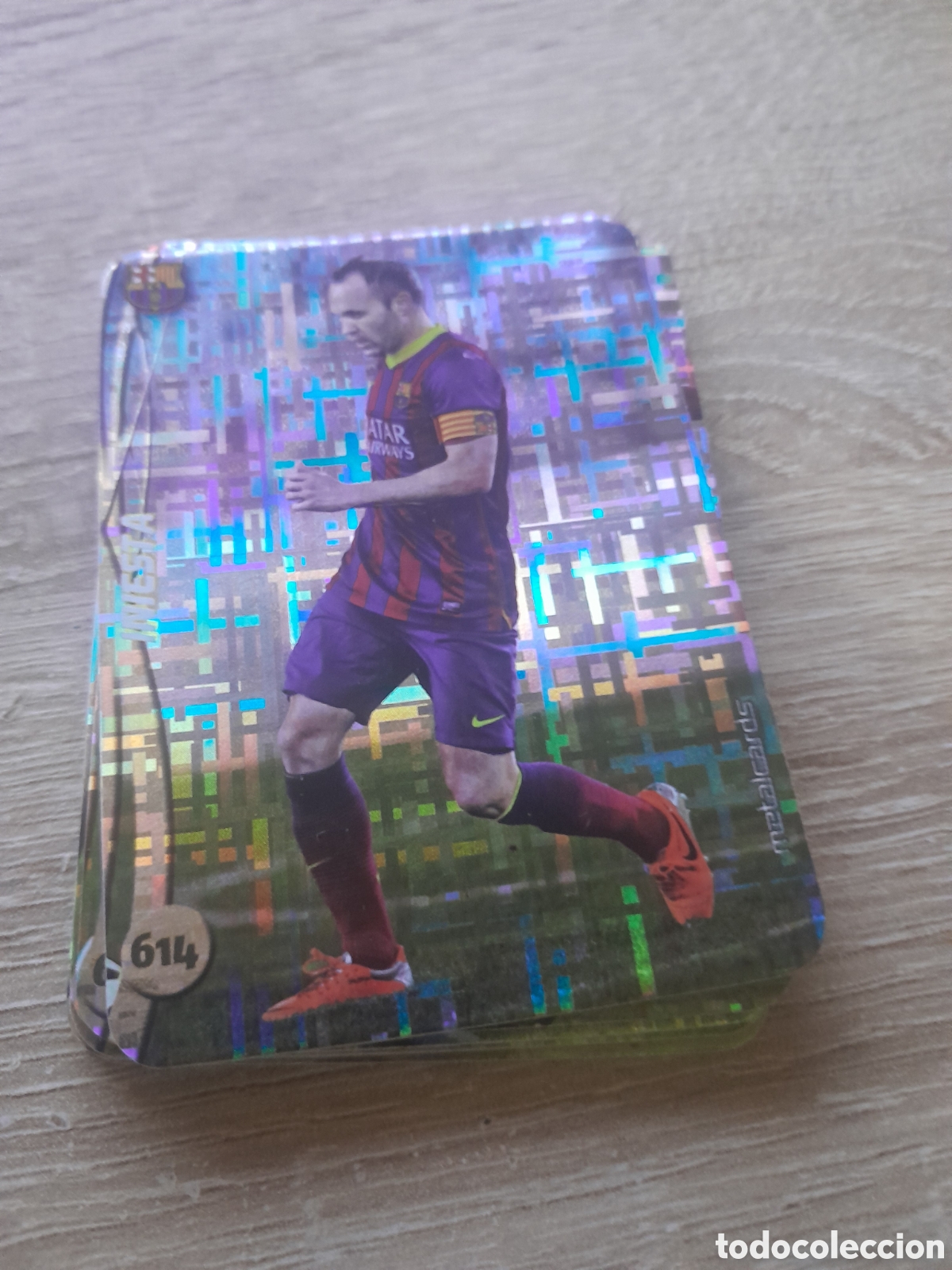 Cromos de f&uacute;tbol: n&ordm; 614 iniesta mundicromo 2014 2015 tetris