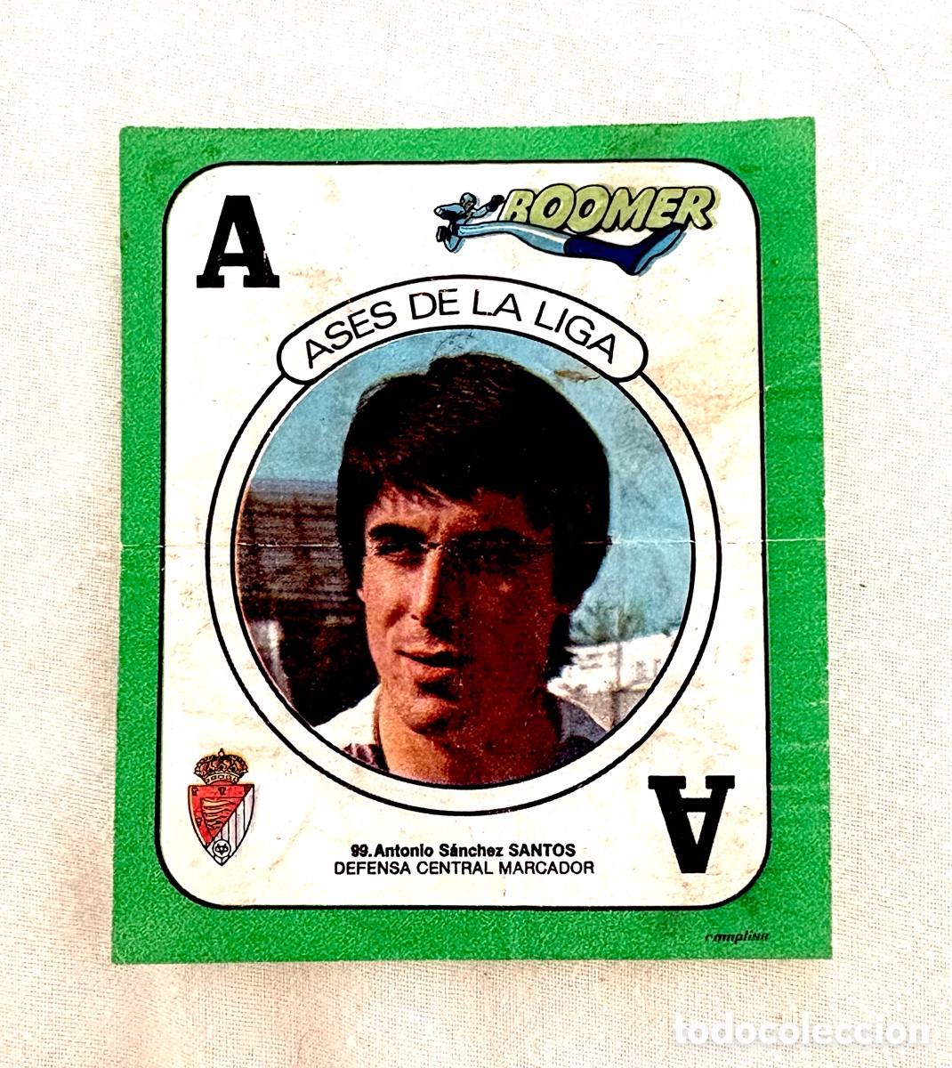 Cromos de f&uacute;tbol: CROMO 99 DIF&Iacute;CIL VERDE SANTOS VALLADOLID BOOMER ASES DE LA LIGA 82 83 . Muy bien