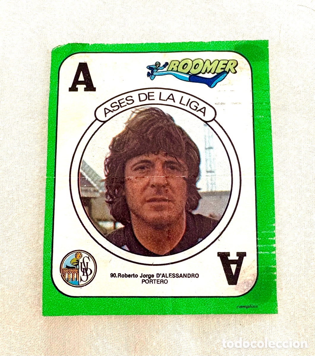 Cromos de f&uacute;tbol: CROMO 90 VERDE DIFICIL D ALESSANDRO SALAMANCA BOOMER ASES DE LA LIGA 82 83 . Muy bien