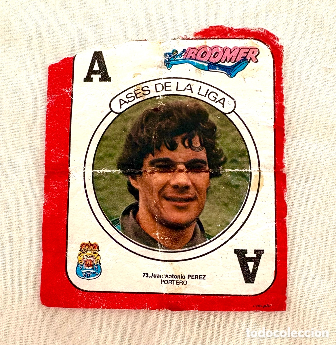 Cromos de f&uacute;tbol: CROMO 73 P&Eacute;REZ LAS PALMAS ROJO BOOMER ASES DE LA LIGA 82 83 . El de la foto
