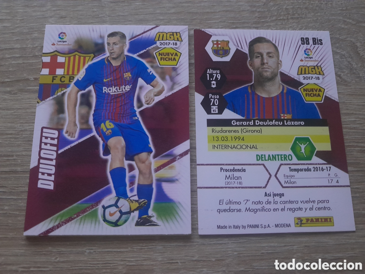Cromos de f&uacute;tbol: n&ordm; 98 bis barcelona megacracks 2017 2018 cromo liga mgk 2017-18