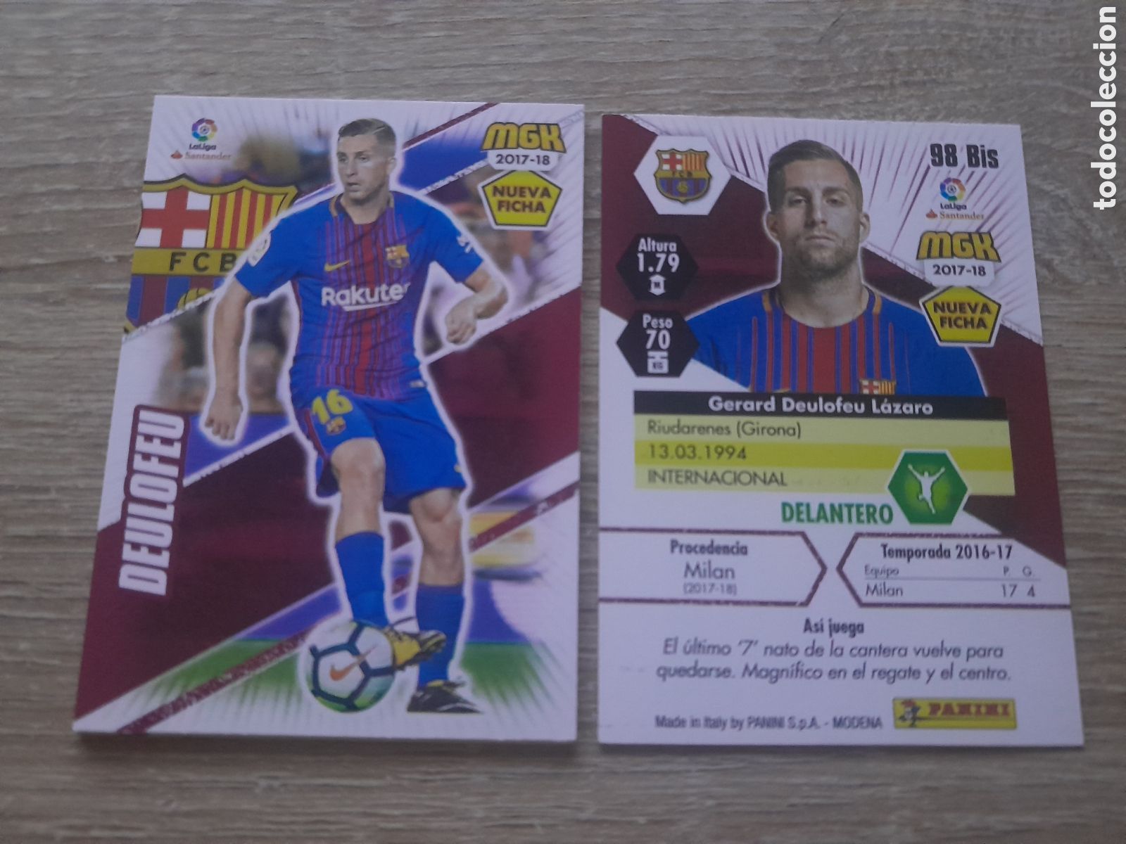 Cromos de f&uacute;tbol: n&ordm; 98 bis barcelona megacracks 2017 2018 cromo liga mgk 2017-18