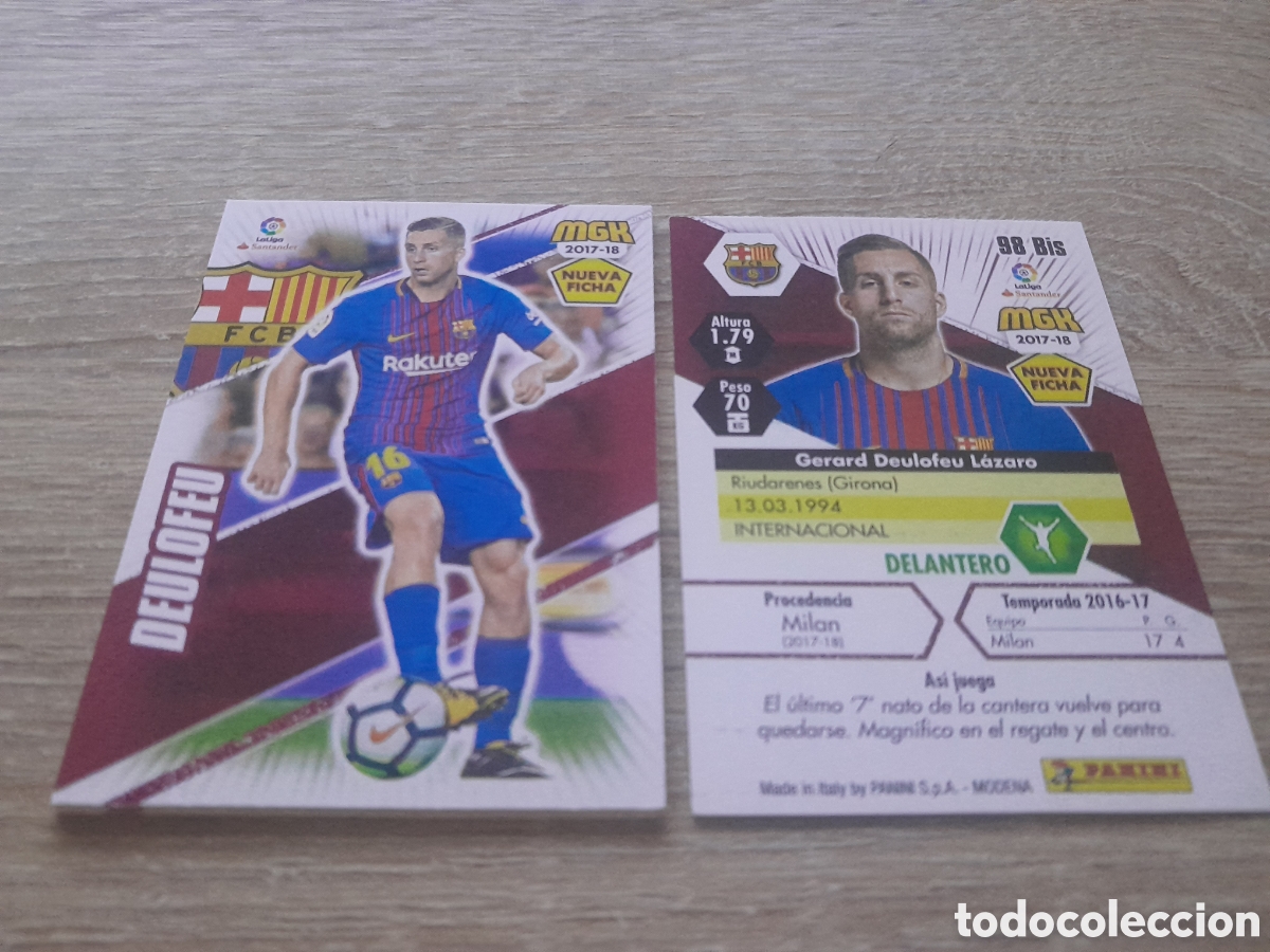 Cromos de f&uacute;tbol: n&ordm; 98 bis barcelona megacracks 2017 2018 cromo liga mgk 2017-18