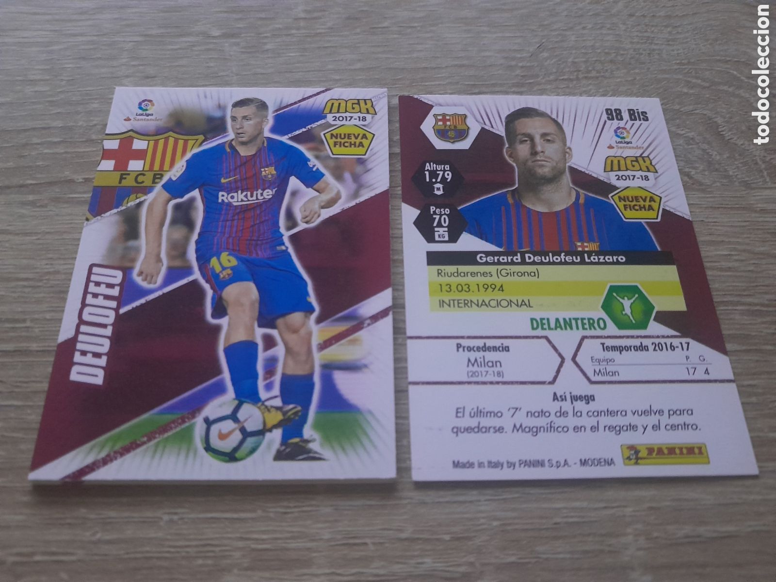 Cromos de f&uacute;tbol: n&ordm; 98 bis barcelona megacracks 2017 2018 cromo liga mgk 2017-18