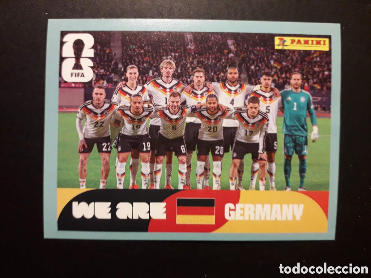 Cromos de f&uacute;tbol: EQUIPO ALEMANIA GER 13 MUNDIAL F&Uacute;TBOL 2026 FIFA WORLD CUP PANINI SIN PEGAR PEDIDO M&Iacute;NIMO 3&euro;