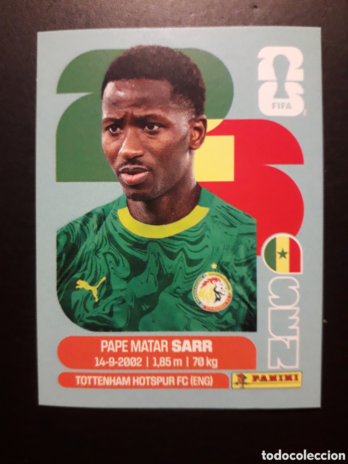 Cromos de f&uacute;tbol: SARR SENEGAL SEN 10 MUNDIAL F&Uacute;TBOL 2026 FIFA WORLD CUP PANINI SIN PEGAR PEDIDO M&Iacute;NIMO 3&euro;