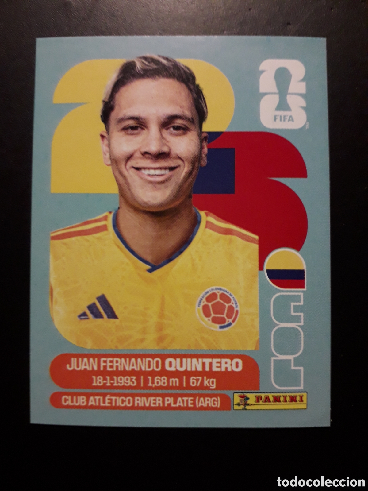 Cromos de f&uacute;tbol: QUINTERO COLOMBIA COL 15 MUNDIAL F&Uacute;TBOL 2026 FIFA WORLD CUP PANINI SIN PEGAR PEDIDO M&Iacute;NIMO 3&euro;.