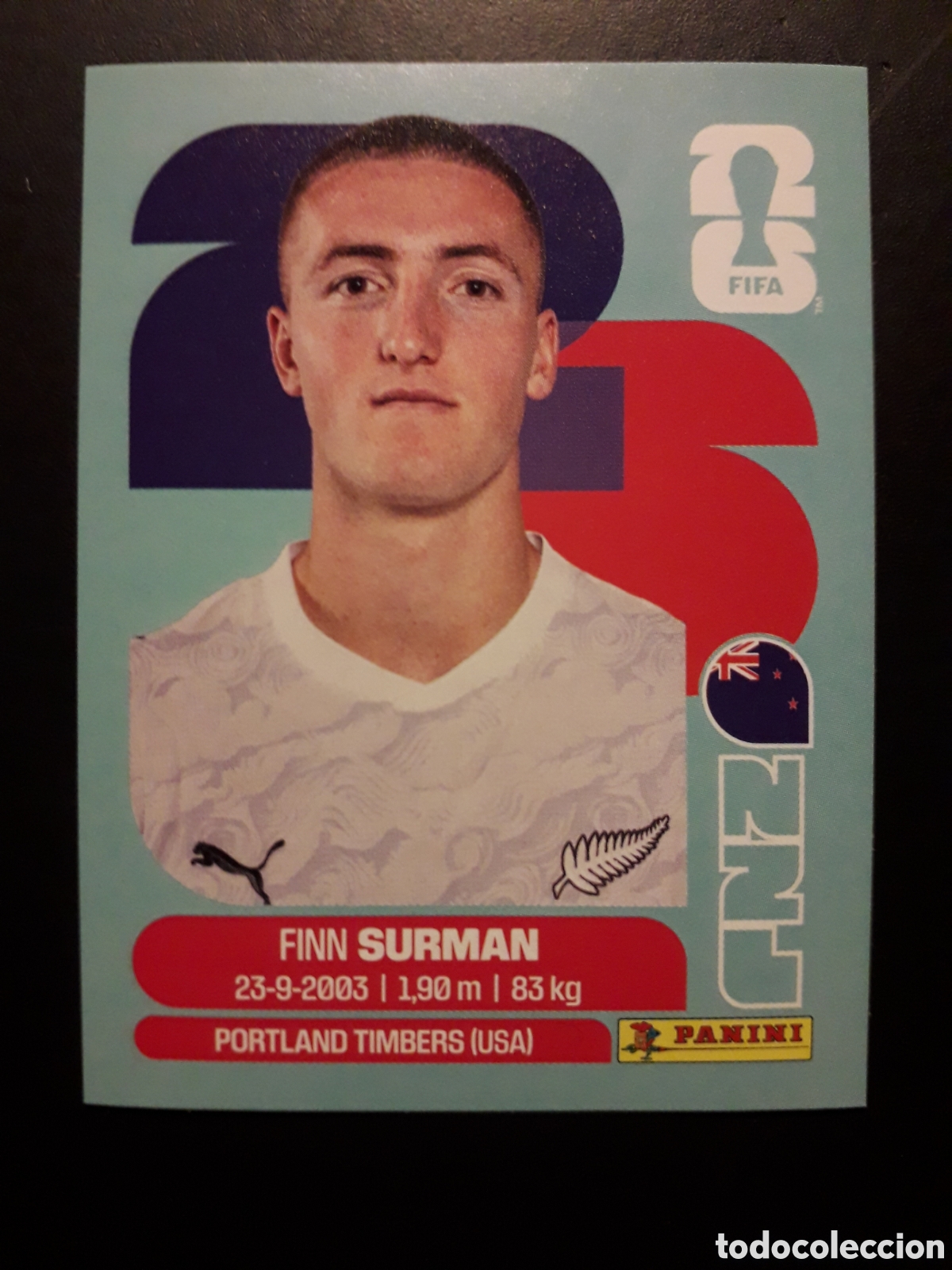 Cromos de f&uacute;tbol: SURMAN NUEVA ZELANDA NZL 9 MUNDIAL F&Uacute;TBOL 2026 FIFA WORLD CUP PANINI SIN PEGAR PEDIDO M&Iacute;NIMO 3&euro;