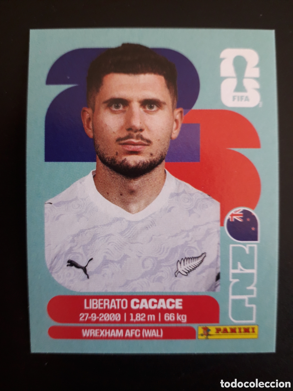 Cromos de f&uacute;tbol: CACACE NUEVA ZELANDA NZL 5 MUNDIAL F&Uacute;TBOL 2026 FIFA WORLD CUP PANINI SIN PEGAR PEDIDO M&Iacute;NIMO 3&euro;
