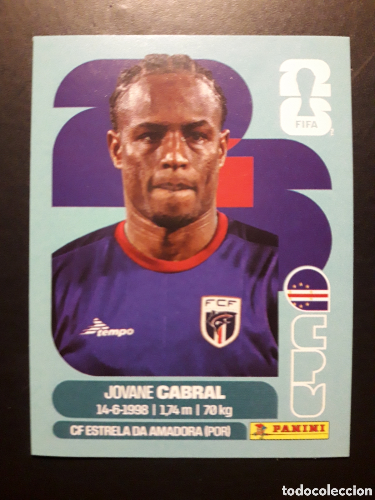 Cromos de f&uacute;tbol: CABRAL CABO VERDE CPV 16 MUNDIAL F&Uacute;TBOL 2026 FIFA WORLD CUP PANINI SIN PEGAR PEDIDO M&Iacute;NIMO 3&euro;