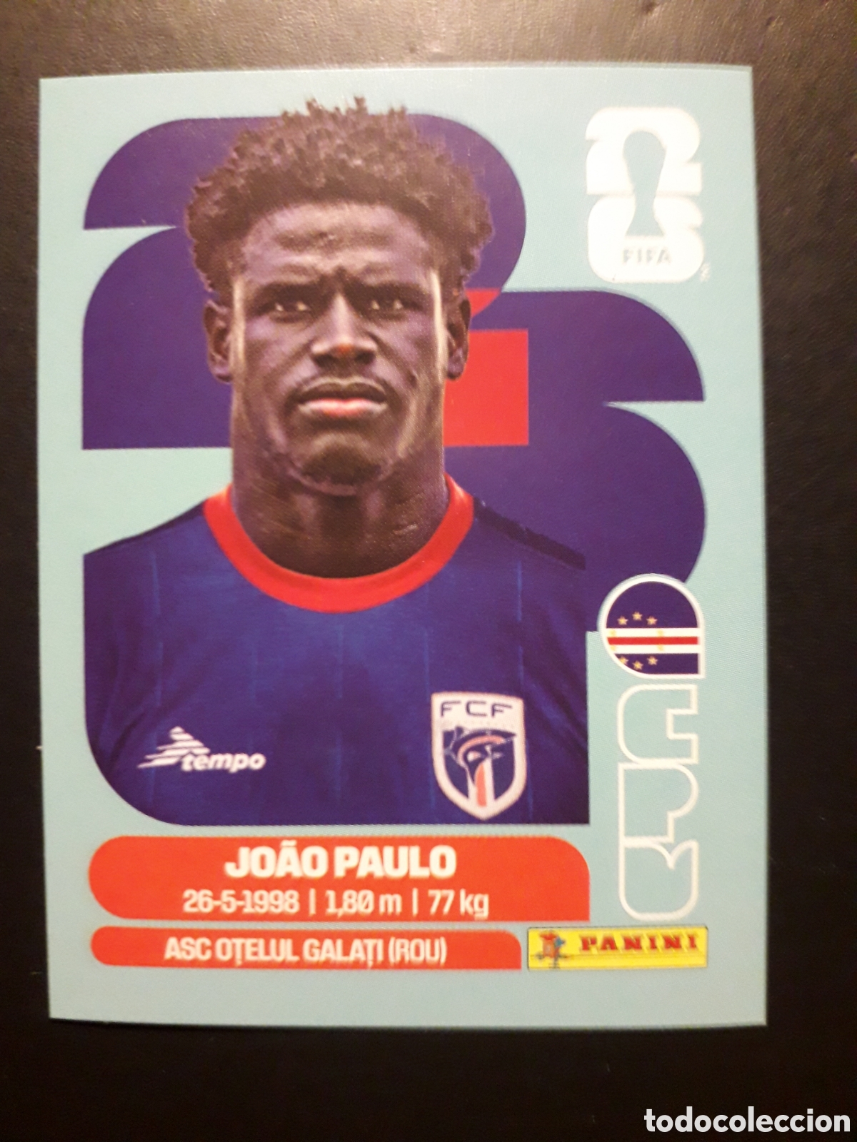 Cromos de f&uacute;tbol: JO&Atilde;O PAULO CABO VERDE CPV 8 MUNDIAL F&Uacute;TBOL 2026 FIFA WORLD CUP PANINI SIN PEGAR PEDIDO M&Iacute;NIMO 3&euro;.