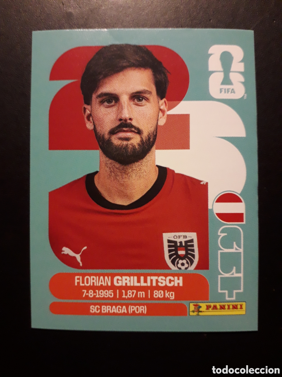 Cartes &agrave; collectionner de Football: GRILLITSCH AUSTRIA AUT 14 MUNDIAL F&Uacute;TBOL 2026 FIFA WORLD CUP PANINI SIN PEGAR PEDIDO M&Iacute;NIMO 3&euro;