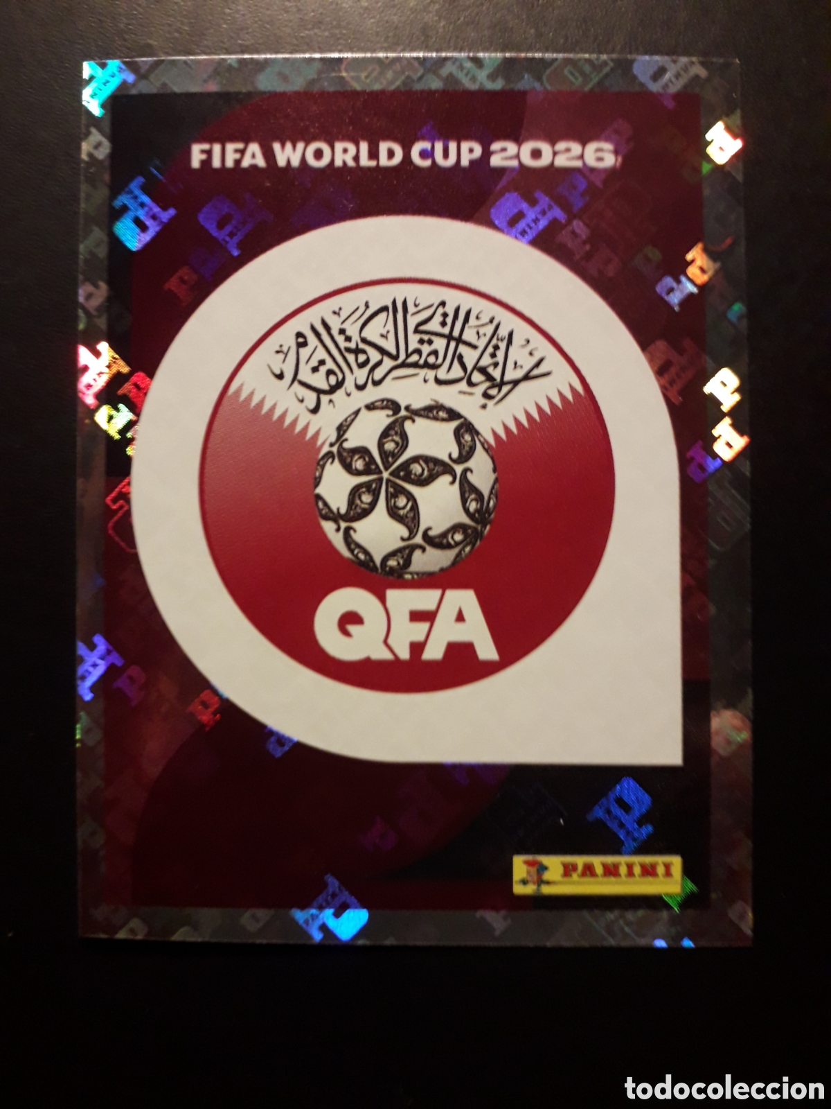 Cartes &agrave; collectionner de Football: ESCUDO QATAR QAT 1 MUNDIAL F&Uacute;TBOL 2026 FIFA WORLD CUP PANINI SIN PEGAR PEDIDO M&Iacute;NIMO 3&euro;