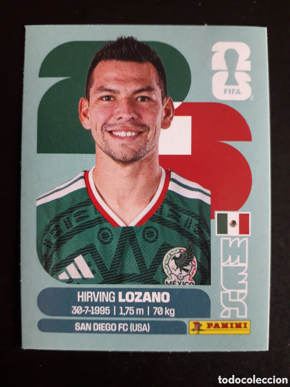 Cartes &agrave; collectionner de Football: LOZANO M&Eacute;XICO MEX 15 MUNDIAL F&Uacute;TBOL 2026 FIFA WORLD CUP PANINI SIN PEGAR PEDIDO M&Iacute;NIMO 3&euro;