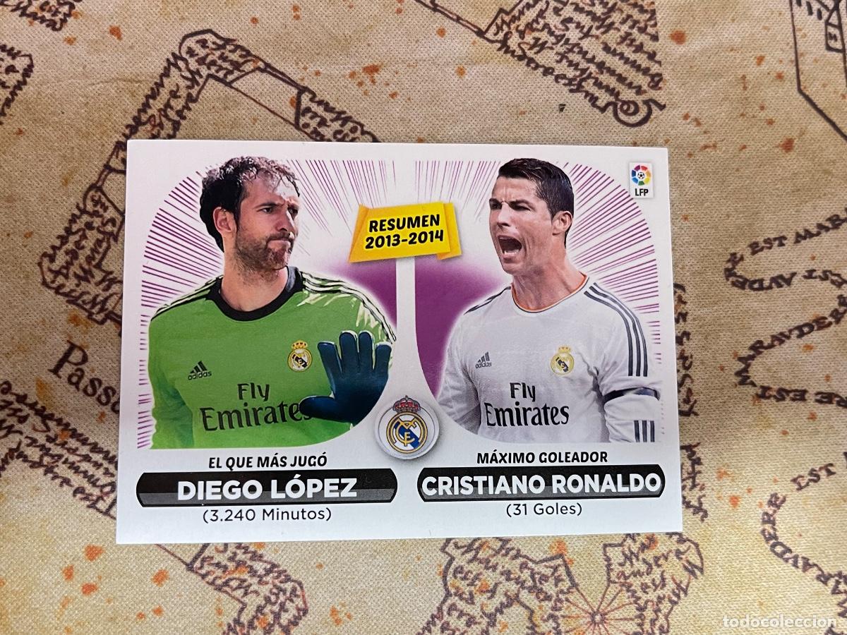 Cromos de f&uacute;tbol: Cromo RESUMEN 2013-2014 Real Madrid