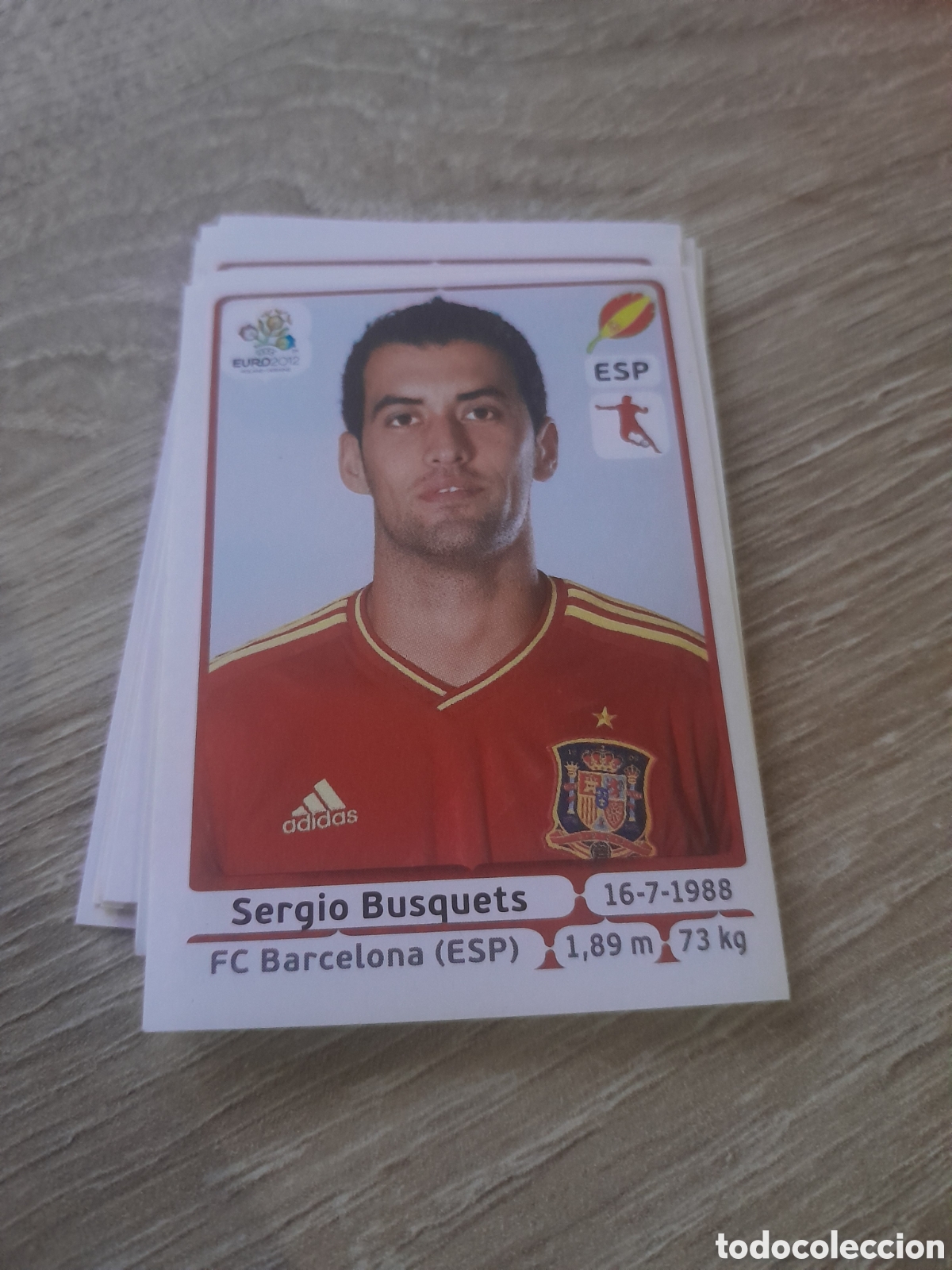 Cromos de f&uacute;tbol: n&ordm; 295 BUSQUETS ESPA&Ntilde;A panini UEFA EURO 2012 ( POLONIA - UCRANIA ) NUNCA PEGADO