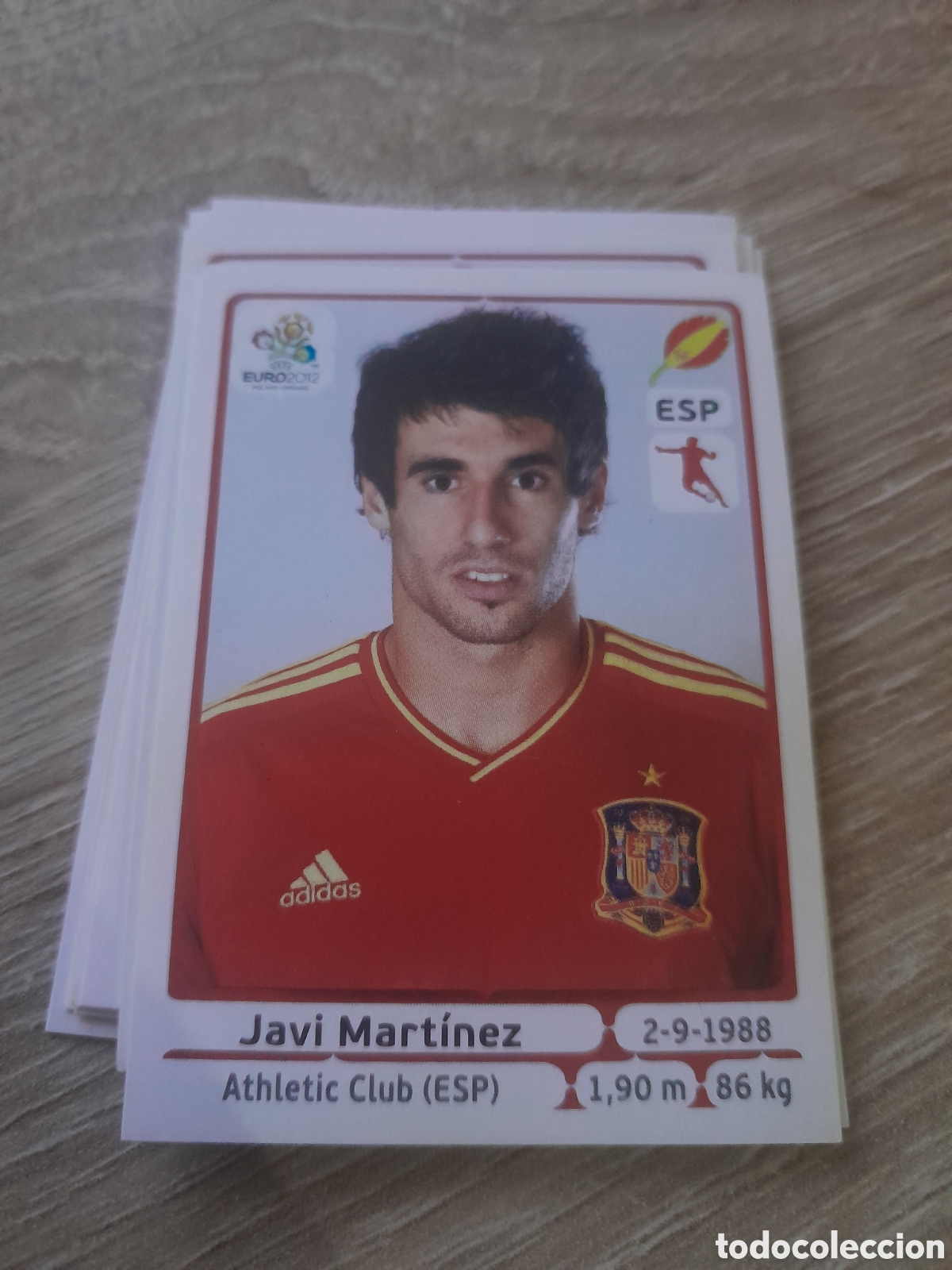 Cromos de f&uacute;tbol: n&ordm; 294 JAVI MARTINEZ ESPA&Ntilde;A panini UEFA EURO 2012 ( POLONIA - UCRANIA ) NUNCA PEGADO