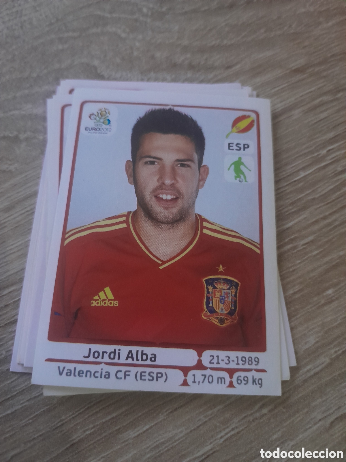 Cromos de f&uacute;tbol: n&ordm; 293 JORDI ALBA ESPA&Ntilde;A panini UEFA EURO 2012 ( POLONIA - UCRANIA ) NUNCA PEGADO