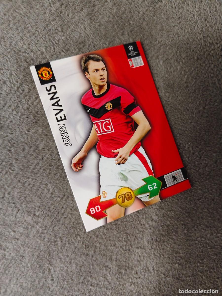 Fu&szlig;ball-Sticker: SUPER STRIKES 2009 10 JONNY EVANS MANCHESTER UNITED ADRENALYN PANINI CHAMPIONS LEAGUE 09 2010 AAO