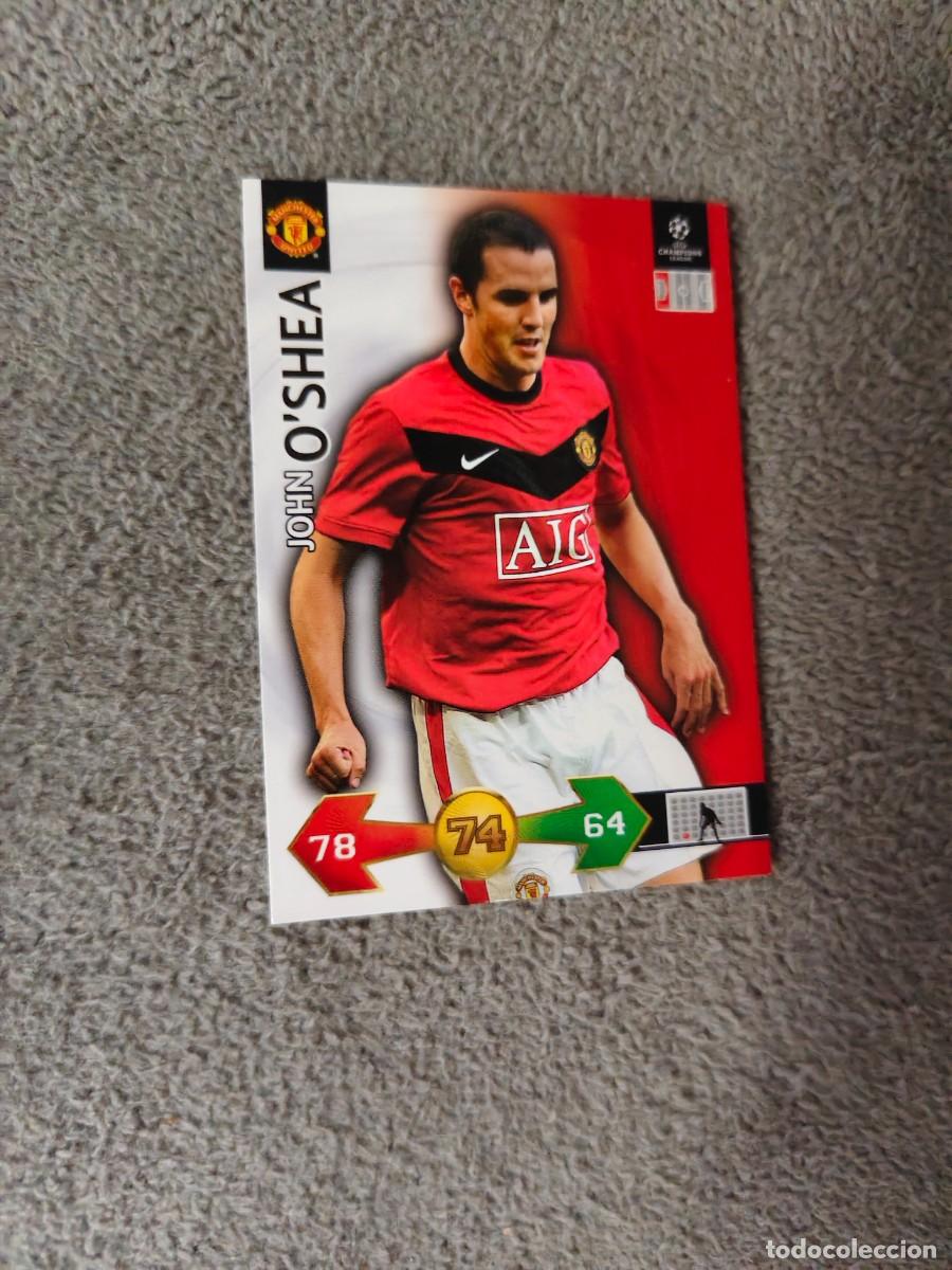 Fu&szlig;ball-Sticker: SUPER STRIKES 2009 10 JOHN O&rsquo;SHEA MANCHESTER UNITED ADRENALYN PANINI CHAMPIONS LEAGUE 09 2010 AAO