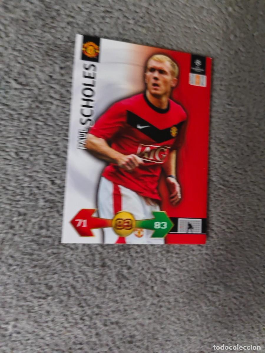 Fu&szlig;ball-Sticker: SUPER STRIKES 2009 10 PAUL SCHOLES MANCHESTER UNITED ADRENALYN PANINI CHAMPIONS LEAGUE 09 2010 AAO
