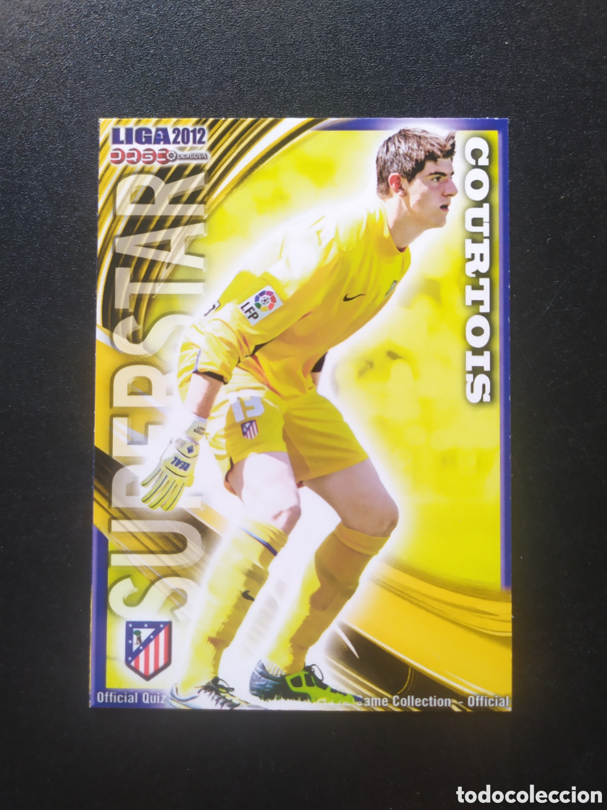 Cartes &agrave; collectionner de Football: Mundicromo fichas Liga 2011 2012 11 12 Courtois superstar mate n&deg; 185 Atl&eacute;tico Madrid