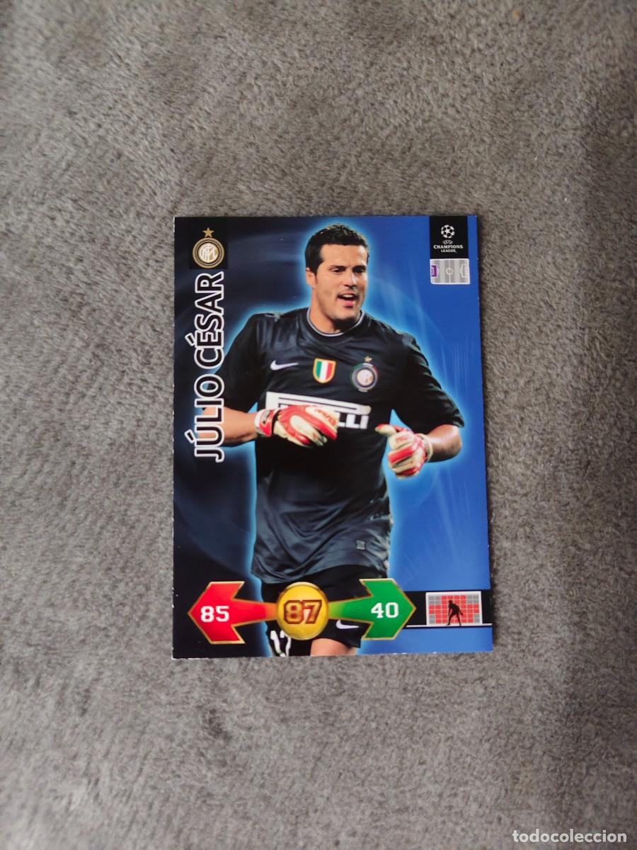 Cromos de f&uacute;tbol: SUPER STRIKES 2009 10 J&Uacute;LIO C&Eacute;SAR INTER MILAN ADRENALYN PANINI CHAMPIONS LEAGUE 09 2010 AAO