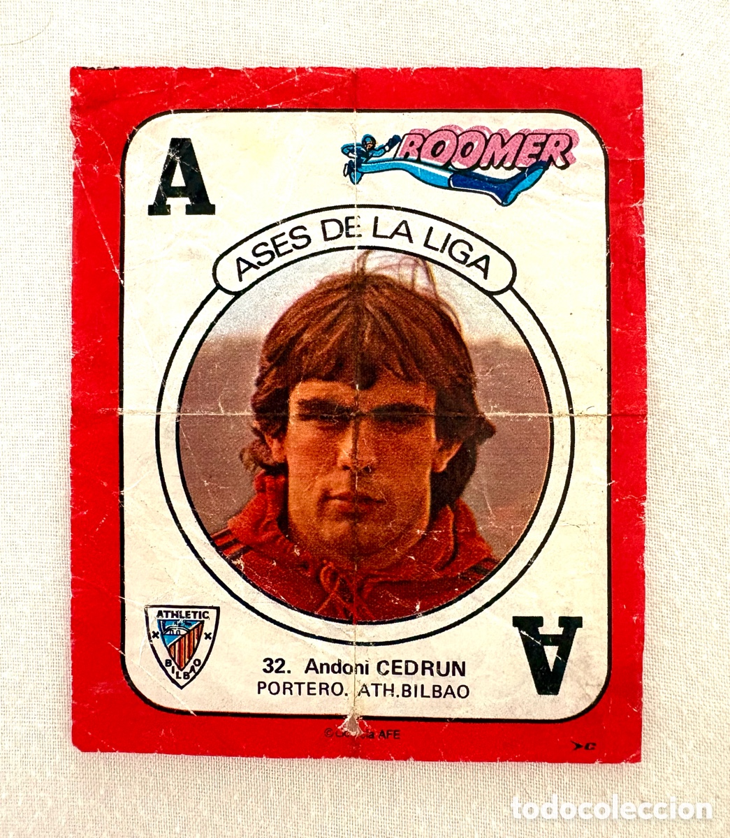 Cromos de f&uacute;tbol: CROMO 32 CEDRUN DIF&Iacute;CIL ATLETIC BILBAO ROJO BOOMER ASES DE LA LIGA 82 83 . El de la foto