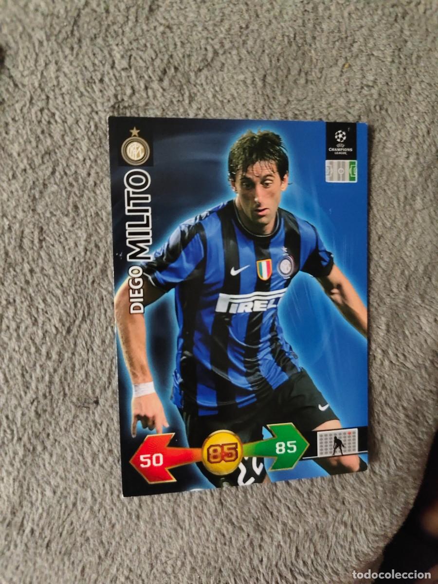 Cromos de f&uacute;tbol: SUPER STRIKES 2009 10 DIEGO MILITO INTER MILAN ADRENALYN PANINI CHAMPIONS LEAGUE 09 2010 AAO